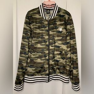 Zoo York Lightweight Camo Print Zip Up Jacket Large Pockets Size Large